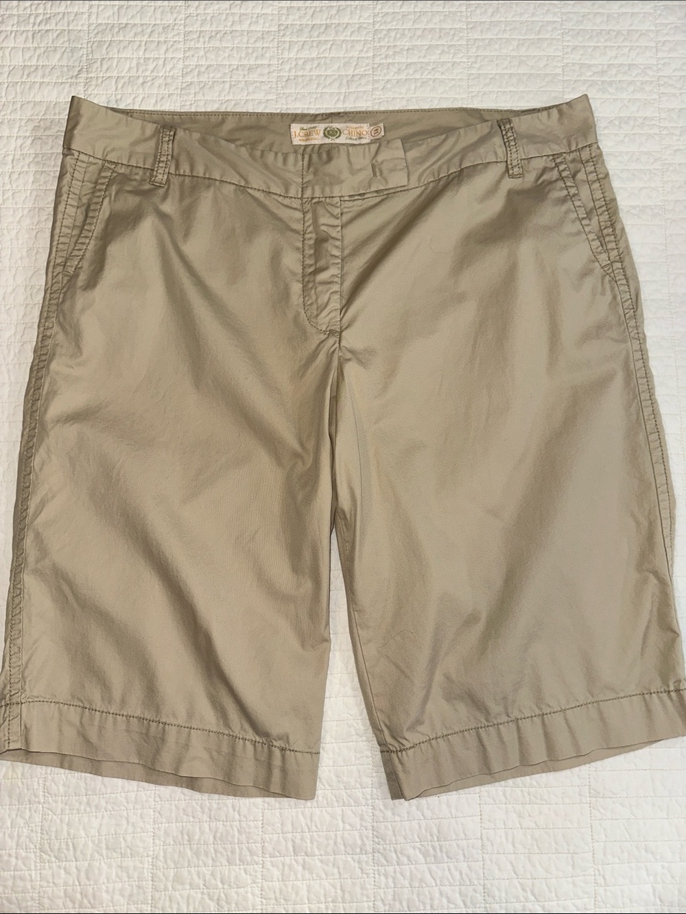 J. Crew size 14 City Fit Women's Khaki-Tan Bermuda Shorts
